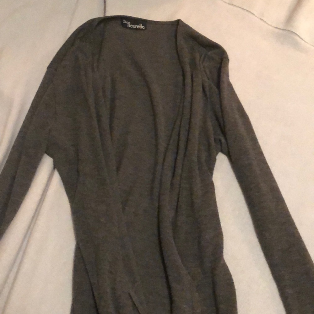 Long grey cardigan